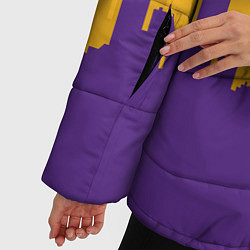 Куртка зимняя женская LOS ANGELES LAKERS, цвет: 3D-черный — фото 2