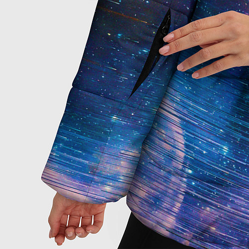 Женская зимняя куртка Glitch space / 3D-Черный – фото 5
