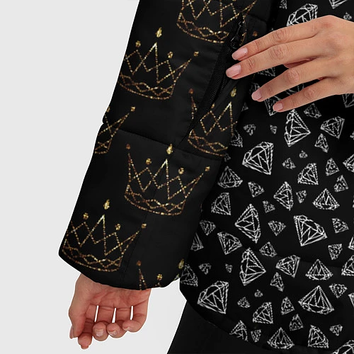 Женская зимняя куртка Queen / 3D-Черный – фото 5