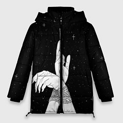 Куртка зимняя женская Эстетика связанных рук, цвет: 3D-черный
