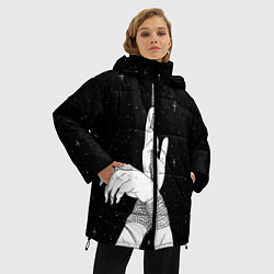 Куртка зимняя женская Эстетика связанных рук, цвет: 3D-черный — фото 2