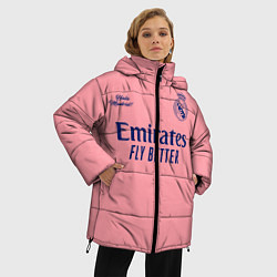 Куртка зимняя женская REAL MADRID, выездная 2021, цвет: 3D-черный — фото 2