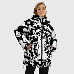 Куртка зимняя женская HAUNTED FAMILY, цвет: 3D-черный — фото 2