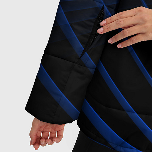 Женская зимняя куртка Неоновые лучи / 3D-Черный – фото 5