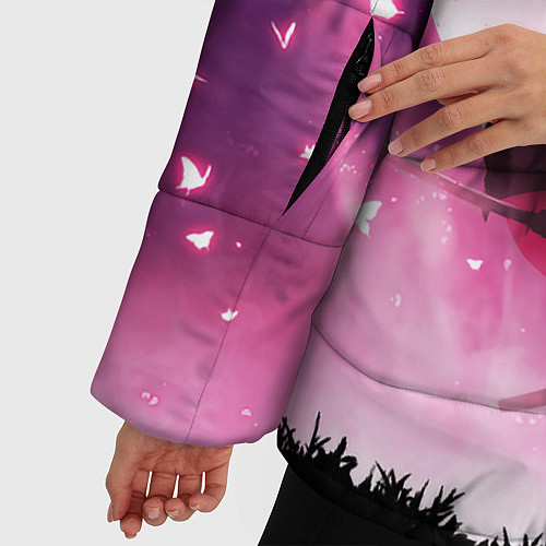 Женская зимняя куртка Столп Бабочки / 3D-Черный – фото 5