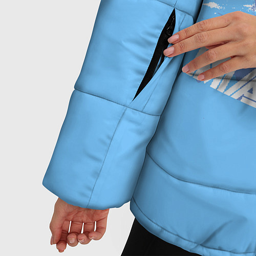 Женская зимняя куртка Диего Марадона / 3D-Черный – фото 5