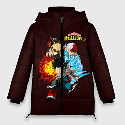 Куртка зимняя женская Моя геройская академия, цвет: 3D-черный