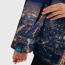 Куртка зимняя женская Ночной город, цвет: 3D-черный — фото 2