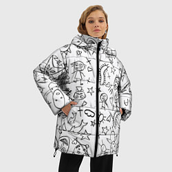 Куртка зимняя женская DIE ANTWOORD, цвет: 3D-черный — фото 2