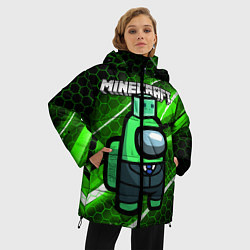 Куртка зимняя женская Among Us х Minecraft Z, цвет: 3D-светло-серый — фото 2