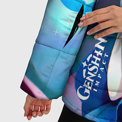 Куртка зимняя женская GENSHIN IMPACT, цвет: 3D-светло-серый — фото 2