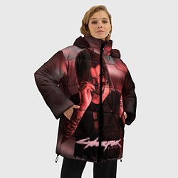 Куртка зимняя женская Johnny Silverhand Cyberpunk, цвет: 3D-черный — фото 2