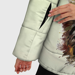 Куртка зимняя женская Арт сова яркая, цвет: 3D-черный — фото 2