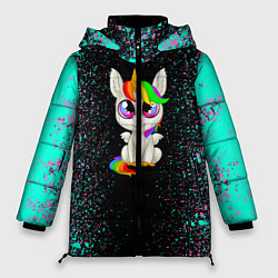 Куртка зимняя женская Единорог, цвет: 3D-черный