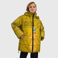 Куртка зимняя женская Among Us желтая, цвет: 3D-светло-серый — фото 2
