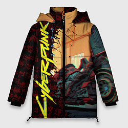 Куртка зимняя женская Киберпанк, цвет: 3D-черный