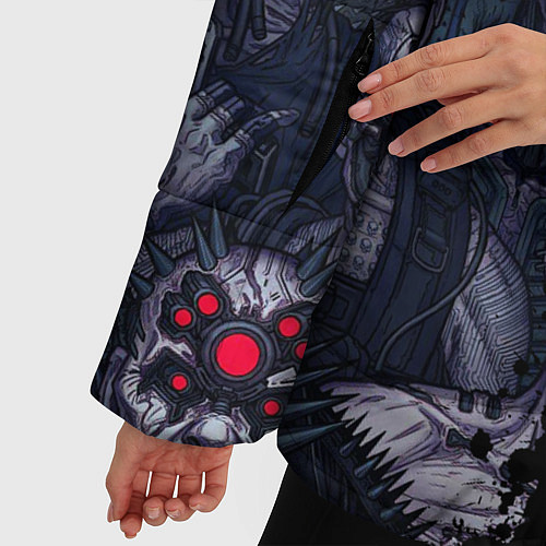 Женская зимняя куртка Cyberpunk 2077 / 3D-Черный – фото 5