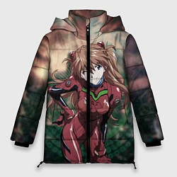 Куртка зимняя женская Аска Евангелион, цвет: 3D-черный