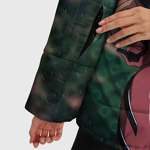 Женская зимняя куртка Аска Евангелион / 3D-Черный – фото 5