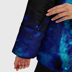 Куртка зимняя женская Волк Вселенная, цвет: 3D-черный — фото 2