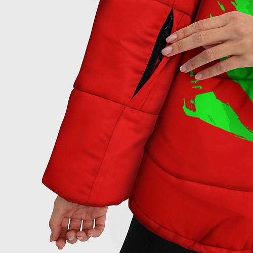 Женская зимняя куртка Человек Бензопила / 3D-Черный – фото 5