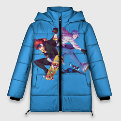 Куртка зимняя женская На скейте в бесконечность, цвет: 3D-светло-серый