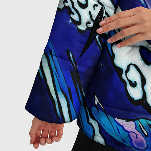 Женская зимняя куртка Танджиро камадо Клинок Демонов / 3D-Черный – фото 5