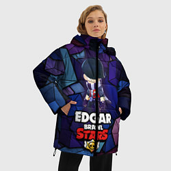 Куртка зимняя женская BRAWL STARS EDGAR, цвет: 3D-черный — фото 2