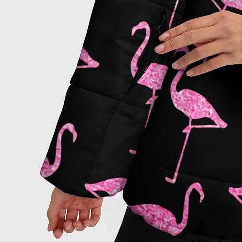 Женская зимняя куртка Фламинго Чёрная / 3D-Черный – фото 5