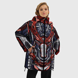 Куртка зимняя женская Механический робот, цвет: 3D-светло-серый — фото 2