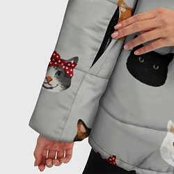 Куртка зимняя женская Кошечки, цвет: 3D-черный — фото 2