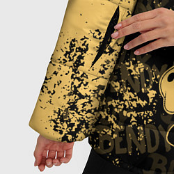 Куртка зимняя женская Bendy And The Ink Machine краска, цвет: 3D-светло-серый — фото 2