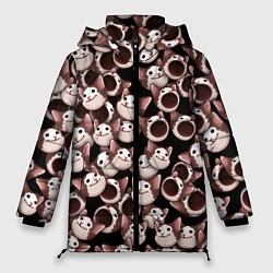Куртка зимняя женская Popping cats, цвет: 3D-черный