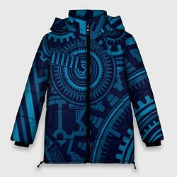 Куртка зимняя женская Steampunk Mechanic Blue, цвет: 3D-красный