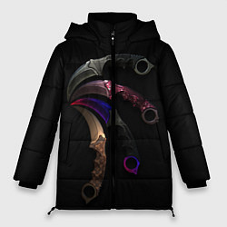 Куртка зимняя женская CS Ножи, цвет: 3D-черный