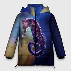 Куртка зимняя женская Морской конёк, цвет: 3D-черный