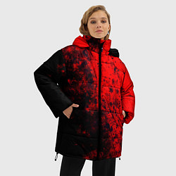 Куртка зимняя женская Пятна Крови, цвет: 3D-черный — фото 2