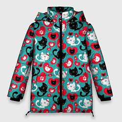 Куртка зимняя женская Kitty Любовь, цвет: 3D-черный