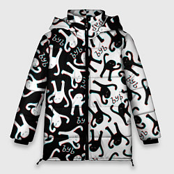 Куртка зимняя женская МЕМ КОТ ЪУЪ СЪУКА, цвет: 3D-светло-серый
