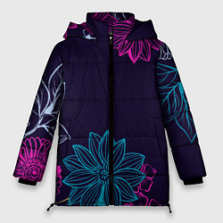 Куртка зимняя женская Красочные Цветы, цвет: 3D-красный