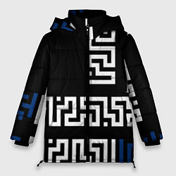 Куртка зимняя женская Геометрический Минимализм, цвет: 3D-черный