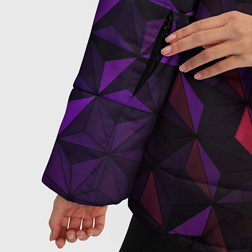 Женская зимняя куртка Неоновая Текстура / 3D-Черный – фото 5
