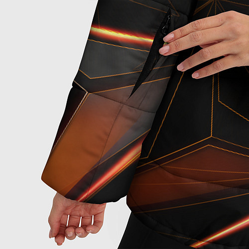 Женская зимняя куртка Геометрическая Абстракция / 3D-Черный – фото 5