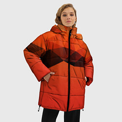 Куртка зимняя женская Геометрические облака, цвет: 3D-черный — фото 2