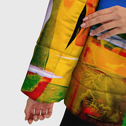 Куртка зимняя женская КРАСКИ, цвет: 3D-светло-серый — фото 2