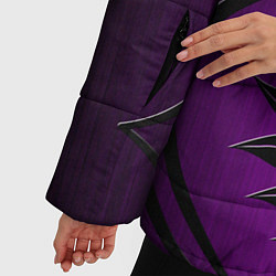 Куртка зимняя женская Сирень 3D, цвет: 3D-черный — фото 2