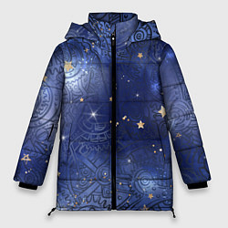 Куртка зимняя женская Небо в стиле Стимпанк, цвет: 3D-черный