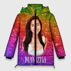 Куртка зимняя женская Manizha Радужные блестки, цвет: 3D-красный