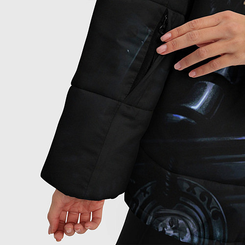 Женская зимняя куртка Девушка Самурай / 3D-Черный – фото 5