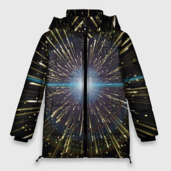 Куртка зимняя женская Неоновые стрелы, цвет: 3D-черный